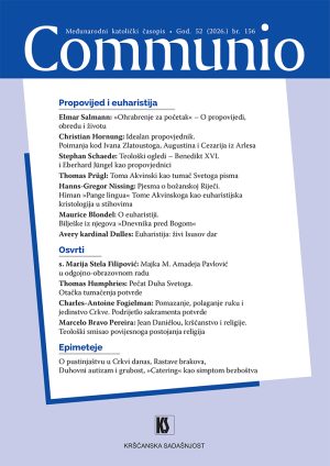 Communio, međunarodni katolički časopis br. 156 (2026.)